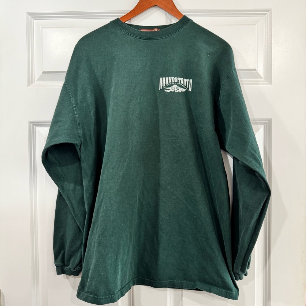 Vintage houndstooth green crewneck tshirt XL